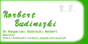 norbert budinszki business card